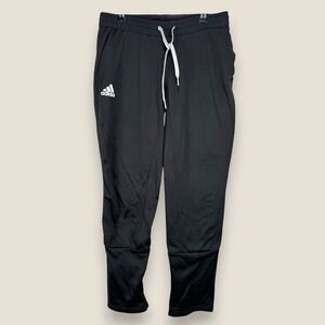 Adidas Tapered Ankle Zip Pants Windbreaker Women Medium Black Pockets Team Issue